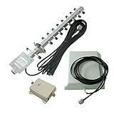 Signalbox 70dB 2100MHz GSM 3G W-CDMA Cell Phone Signal Booster Cover 1000 Square meter Amplifier with Yagi Antenna and Panel Antenna Amplifier Kit (70dBi 2100mhz)