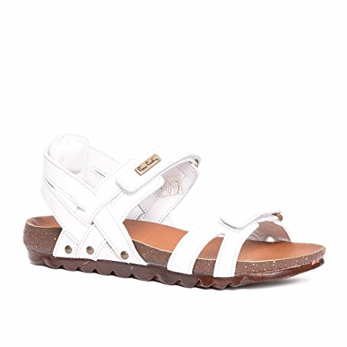 Pierre Cardin Women s Leather Fisherman Sandal, White, 7.5 US