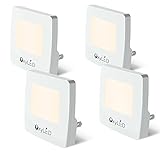Led Night Light, OxyLED Plug in LED Night Lights with Dusk to Dawn Sensor for Bedroom, Bathroom, Kitchen, Hallway, N01 (4 Pack)
