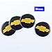 HANWAY 4pcs 56mm Chevrolet stikcer, 53mm Chevrolet Wheel Hub Caps Rims Cover, 59mm Badge Emblem Gray Black Wheel Center Cap Chevy Sticker (56mm Black Stickers)