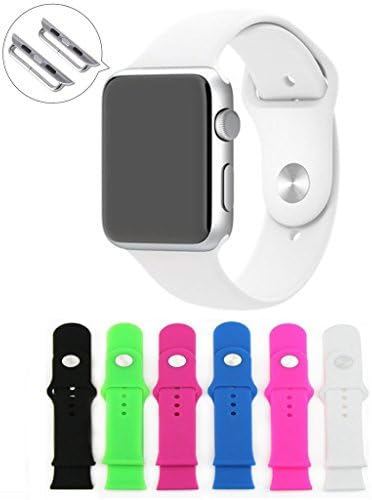 Watch Strap Band - Wiiwatch 42mm High Quality Synthetic Rubber Silicon Sport Band Replacement for Apple Watchh &amp; Sport &amp; Edition - White