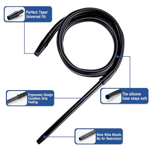 2-Pack Silicone Hookah Hoses with Aluminum Alloy Handles, 52 Inches (Including Handle photo 10