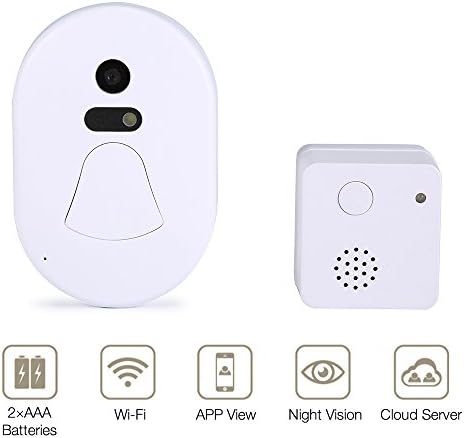 Wi-Fi Video Doorbell, Anweer Smart Doorbell Night Vision Wifi Security Camera with Free Cloud Server