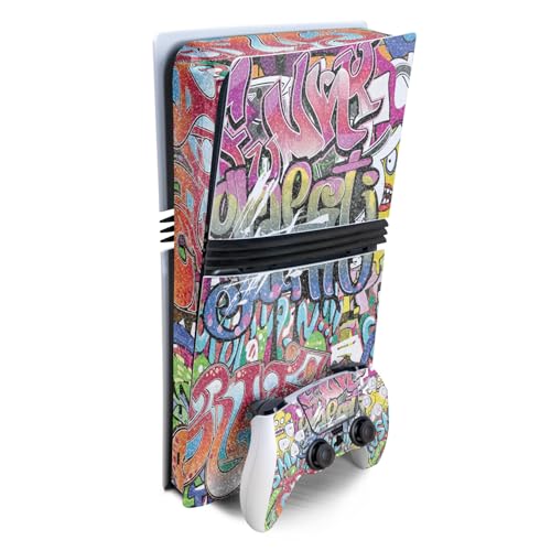 Glossy Glitter Gaming Skin Compatible with Sony PlayStation 5 PS5 Pro Bundle -…