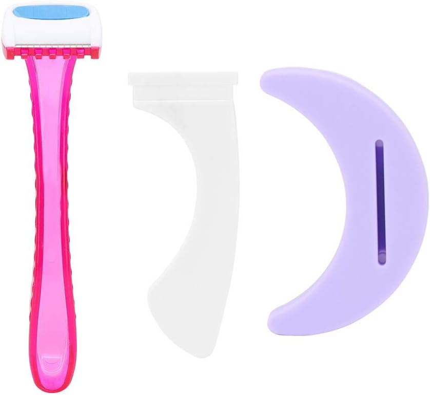 Qinlorgo Privates Shaving Stencil,Bikini Private Shaving Stencil Bikini Privates Intimate Hair Removal Template(Crescent)
