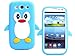 Cute 3D Cartoon Penguin Silicone Case for Samsung Galaxy S3 i9300 Blue