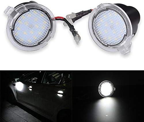 Xinctai 2PCS Error Free LED Under Side Puddle Mirror Light Lamp for Ford F150 Edge Mondeo Fusion Flex Explore Everest Expedition Taurus Range Mustang King Ranch