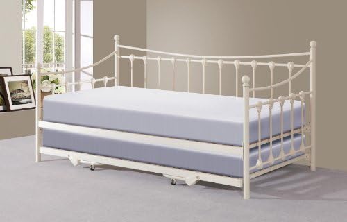 Right Deals Uk Memphis 3ft Single Day Bed Trundle Ivory Black