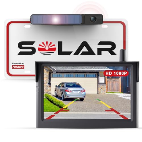 Foxpark Solar Kabellos Digital Rückfahrkamera Set mit 5" Monitor 1080P