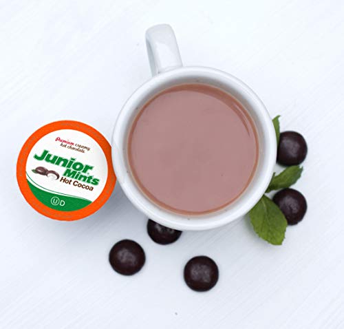 Junior Mints Chocolate Mint Flavored Hot Chocolate Pods, Compatible with 2.0 K-Cup Brewers, 12 Count - Cool Mint and Cocoa Treat
