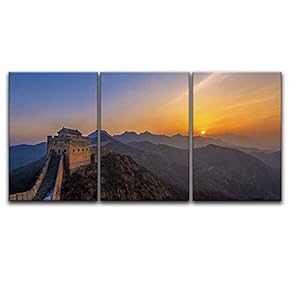 3 Panel The Great of China at Sunset...