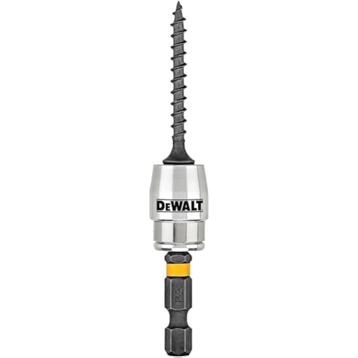 DEWALT FlexTorq Magnetic Bit Holder, Impact Ready, 2-Inch (DWA2SLVIR)