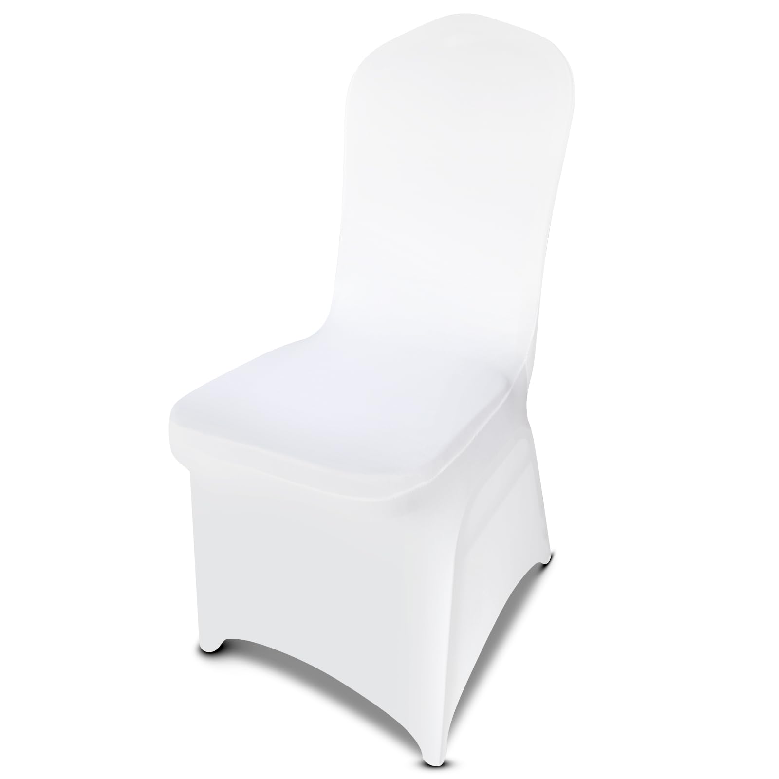 Photo 1 of **DIRT**LIUJIAYI 100 Pcs White Stretch Chair Covers - Premium Polyester Spandex Slipcovers for Wedding, Party, Banquet, Dining & Event Chairs