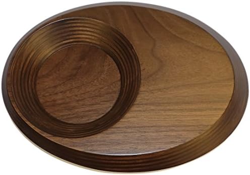Pond Wireless Charging Valet Tray for iPhone 8, iPhone 8 Plus, iPhone X, Samsung Galaxy S6, S7, S8, Note 5 Note 8 and All Qi-Enabled Devices - Walnut