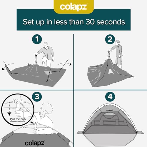 Colapz Pop Up Tent, Luxurious Beach Tent, SPF50+ Tents Shelter for Adults, Protective and Easy to Use Tents with Portable Wind Breaker & Sun Shelters, Pop Up Beach Tent, Qucik Set Up Shelter