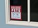 Pet Inside Finder Sticker - 4 Pack - Adhesive on Front and Back. in a Fire Emergency, Firefighters Will See Alert on The Window, Door, or House and Rescue Your cat/Dog. Safety First in case of fire.