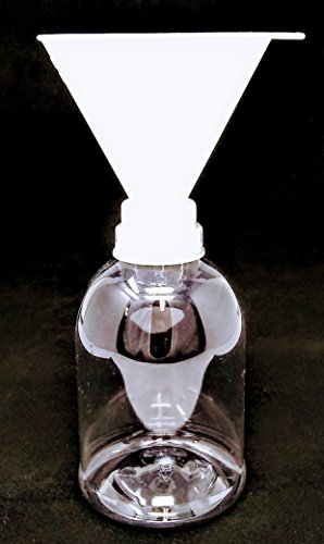 (4 Pack With Patented Screw-On Funnel) Earth's Essentials Versatile 16 Ounce Refillable Designer Pump Bottles. Excellent Liquid Hand Soap, Homemade Lotion, Shampoo and Massage Oil Dispensers.