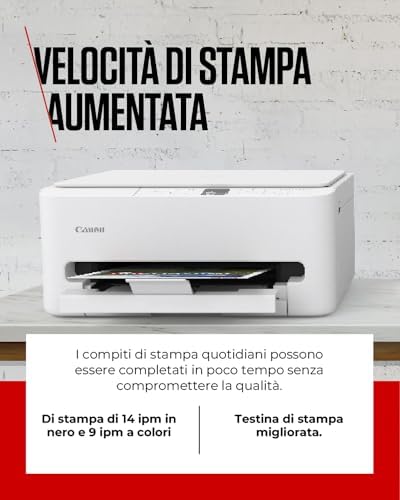 PIXMA TS6550I - Stampante Multifunzione con Connettività Wi-Fi e Display OLED da 1,42” | Wireless per Stampa Facile dal Tuo Smartphone PIXMA Print Plan