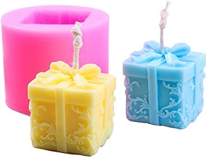 Amazon Com Candle Molds Candle Silicone Mold Christmas Gift Box Aroma Gypsum Molds Diy Craft Party Decoration Soap Making Skull Sets Candle Pagan Moon Pyramid Shape Floating Succulent Round Crust Li