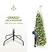 LIFEFAIR 7.5ft Prelit Slim Christmas Tree, Decorated with 350 Clear Lights and Realistic 900 Thicken Tips