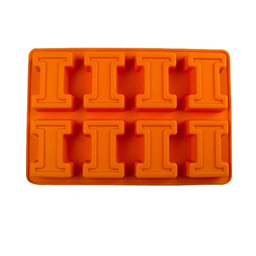 Fanpans MasterPieces NCAA Illinois Illini, Ice Trays & Candy Mold, Set of 2, Orange