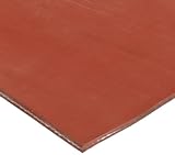 Silicone Sheet, 70A Durometer, Smooth Finish, No Backing, Red, 0.125