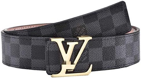 Belt World Men's Gold Plaid Fashion Wild Belt