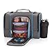 HomEquip Large Insulated Lunch Bag With 4 Food Containers, Medicine/Supplement Pill Case, Water Bottle and Ice Pack, Portion Control and Fitness Cooler for Office, School or Gym