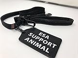 S.A. Shop Improved Emotional Support Animal Leash with Detachable Id Card Holder Plus Seat Belt Clip