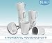 8 White Coffee Mugs - 12 oz Solid Porcelain Dinnerware - Klikel Ceramic Mug Set
