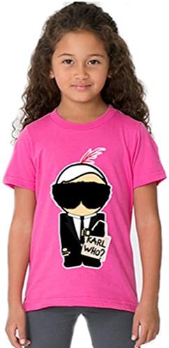 Karl Who Unisex Kids Tee Limited Edition Inspired by Karl Lagerfeld (YOUTH SMALL, Berry Pink)
