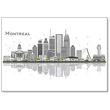 Montreal Canada City Skyline Classic Fridge Magnet