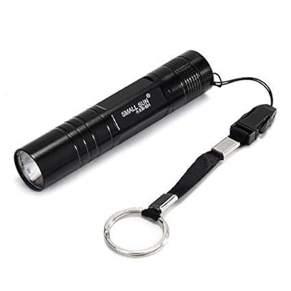 kidzone Mini Pocket LED Flashlight/Torch (Black)