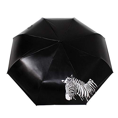 Color Changing Folding Umbrella Sunshade Zebra Parasol Rain Shade Anti-UV - Thumbnail 7