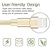 iPhone Charger Sharllen MFI Certified Lightning Cable Fast Charging Cable 5 Pack 3FT/6FT/10FT Nylon Braided USB Cord Long iPhone Cable Compatible iPhone XS/Max/XR/X/8/8P/7P/6S/iPad/iPod/IOS (Golden)