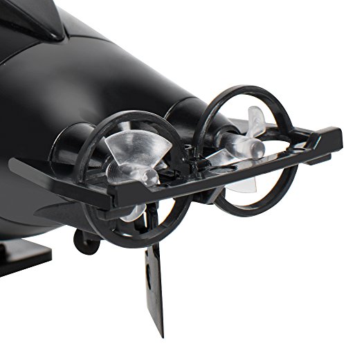 Mini Remote Control Submarine Boat, Vinmax Mini RC Water Boat Toy Plastic Race Boat Model Ship Electronic Waterproof Diving in Pools Lake Ponds Toy Gift (Black)