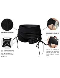 Kipro - Pantalones cortos de deporte para mujer con cordón lateral