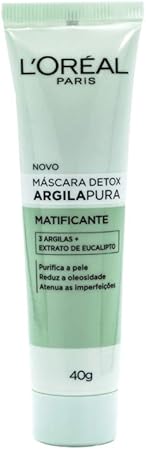 Máscara Matificante de Argila Pura, L'Oréal Paris, 40G