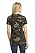 District Made - Ladies Perfect Weight Camo Crew Tee, Military Camo, XX-Large