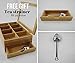 Tea Box 100% Bamboo Tea Box Chest Organizer With Slide Out Drawer, 8 Storage Compartments Clear Shatterproof Hinged Lid By Sugarman Creations PERFECT HOLIDAY GIFT