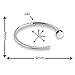 BodyJ4You 4PC Nose Ring Hoop Stud 20G 8mm Multicolor Steel Lip Piercing Women Girl Value Pack