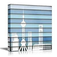 Canvas Wall Art Paper Piece Canvas Prints Home Artwork Decoration for Living Room,Bedroom - 12x12 inches