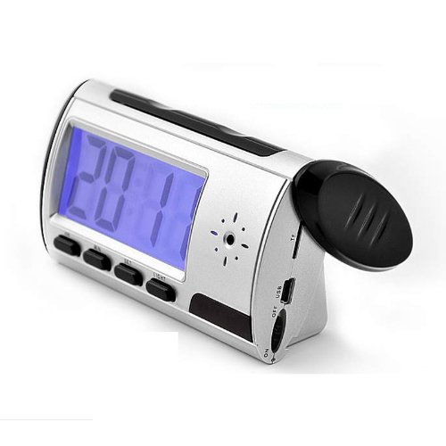 TechTonic Portable Alarm Clock Spy Camera DVR with Motion Detection