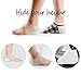 Insoles Silicone High Increase Shoe,Height Increase wear a Stocking Height Invisible,Can be Pruned(1-Pair) (White)