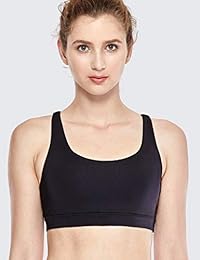 CRZ YOGA Sujetador deportivo para mujer, sin alambre, acolchado, espalda con tiras, para entrenamiento, yoga