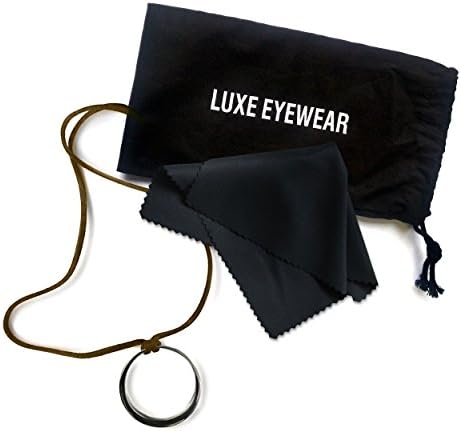 REDUCED Luxe Eyewear Modern Pendant Eyeglass Holder Necklace with Adjustable Leather Strap available in 2 Colors