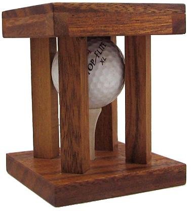 Caged Golf Ball - Clever Wooden Brain Teaser Puzzle by Winshare Puzzles and Games