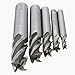 Yosoo 5Pcs HSS CNC Lathe Straight Shank 4 Flute End Mill Cutter Drill Bit Tool 4/6/8/10/12mm