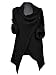 Cupshe Fashion Women's Asymmetric Hem Split Wrap Sweater Poncho Coat