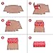 HAPPYMATY Cardboard Building Blocks Extra Thick 10 pcs Building Blocks Jumbo Bricks to Construction Wall and Deluxe Castle for Toddlers Boys Girls, Red